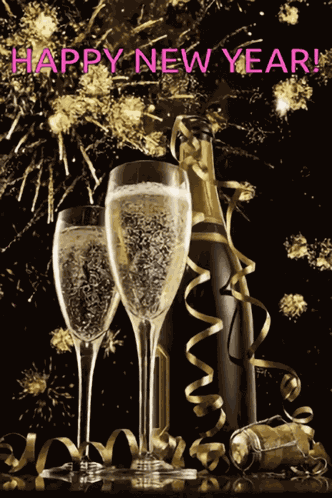 Champagne Happy New Year GIF