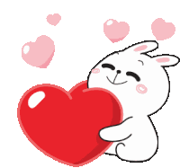 Cheer Rabbit Love Sticker