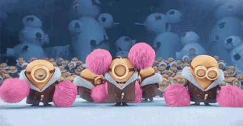 Cheerleading Bob The Minion GIF