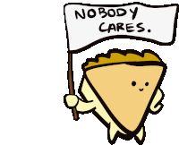 Cheesecake Chuck Nobody Cares Sticker