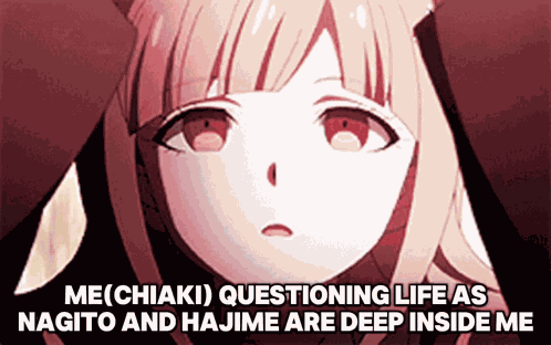 Chiaki Nanami Nagito Komaeda GIF