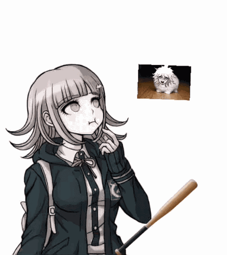 Chiaki Nanami Nagito Komaeda GIF