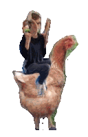 Chicken Aaron Jockey Sticker