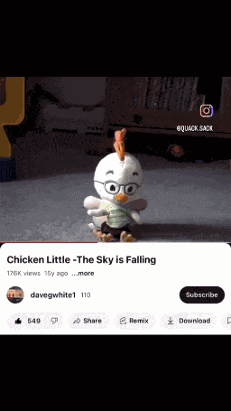 Chicken Little The Sky Is Falling GIF