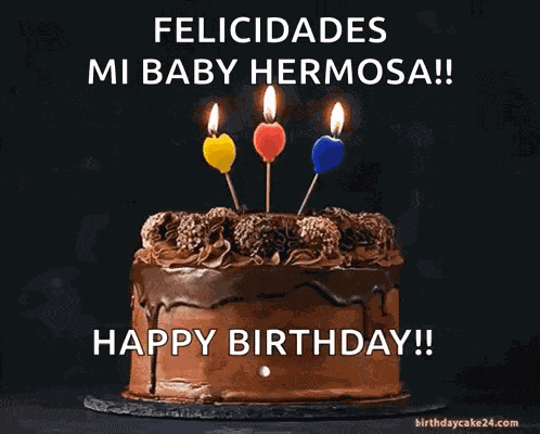 Chocolate Cake Candles GIF