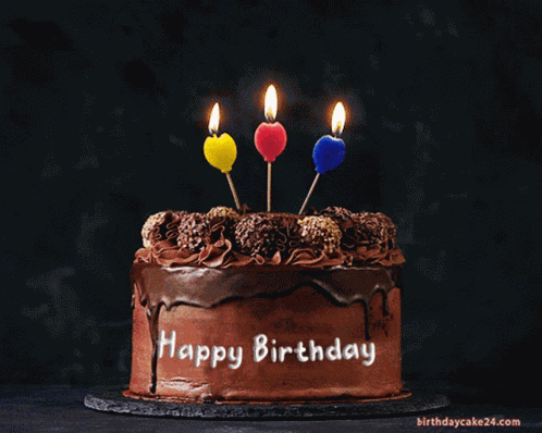 Chocolate Cake Candles GIF