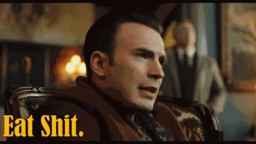 Chris Evans Eat Shit Knive Out GIF