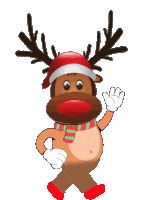 Christmas Rudolf Sticker