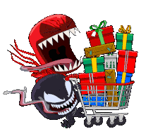 Christmas Shopping Carnage Sticker