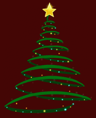 Christmas Trees Decorated Christmas Lights GIF