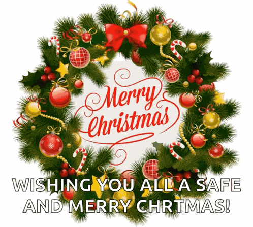 Christmasiscoming Christmaswreath GIF