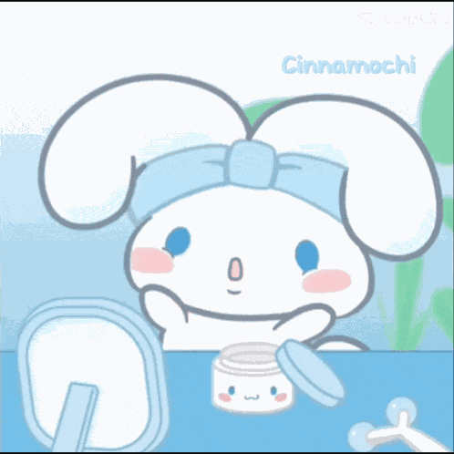 Cinnamoroll Skin Care GIF