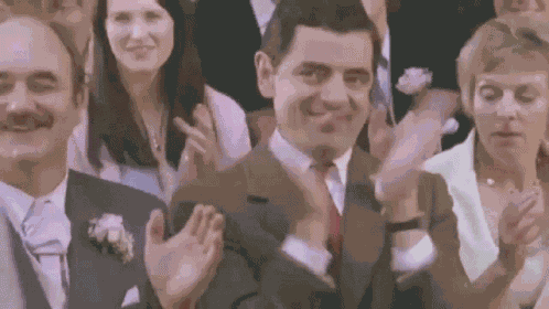 Clapping Mr Bean GIF
