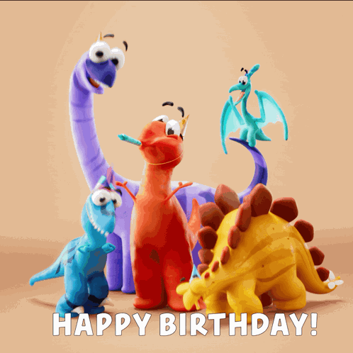 Claynosaurz Happy Birthday GIF