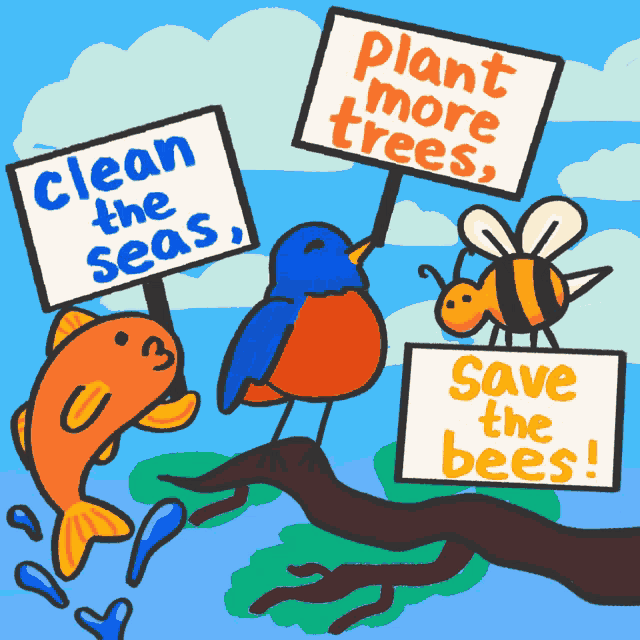 Clean The Seas Plant More Trees GIF