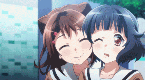 Clingy Hug Anime Hug GIF