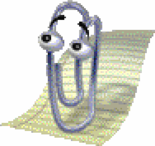 Clippy Head Scratch GIF
