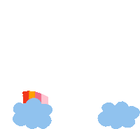 Clouds Rainbow Sticker