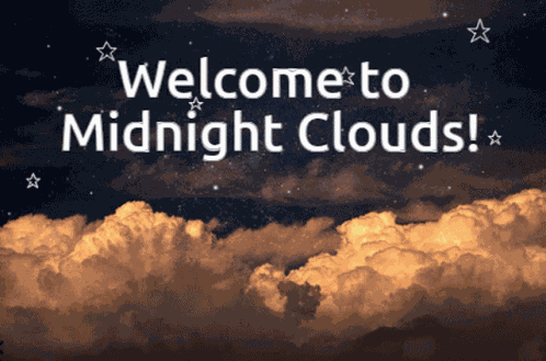 Cloudy Night Stars GIF