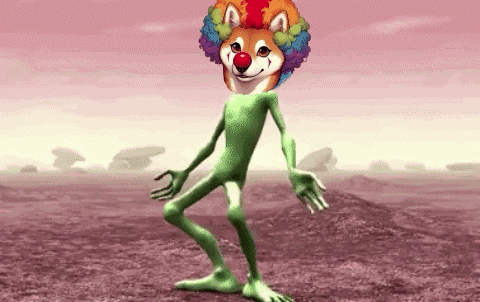 Clown Dog Idoge GIF