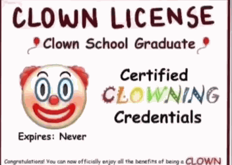Clown License Phantomv3x GIF