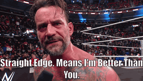 Cm Punk Straight Edge GIF