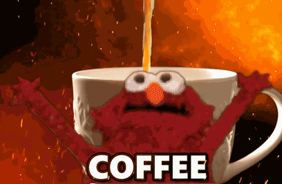 Coffee Elmo GIF