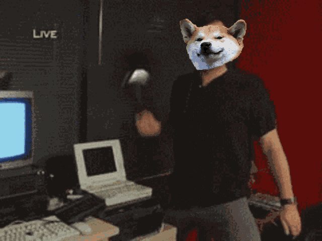 Computer Mash Doge GIF