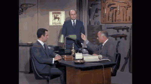 Cone Of Silence Talking GIF