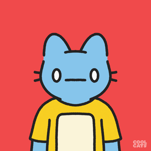 Confused Blue Cat GIF