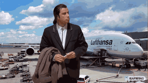 Confused Travolta Airport GIF