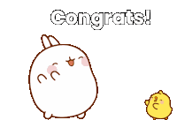 Congrats Molang Sticker