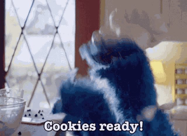 Cookie Monster Baking GIF
