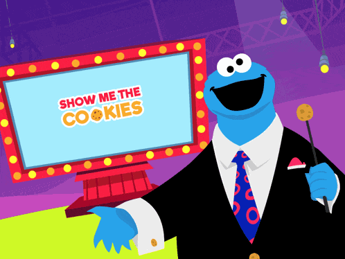 Cookie Monster Business Suit GIF