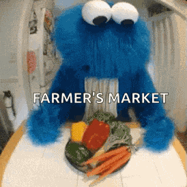 Cookie Monster Vegetables GIF