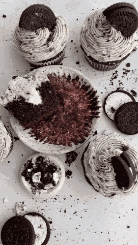 Cookies And Cream Cupcakes Dessert GIF