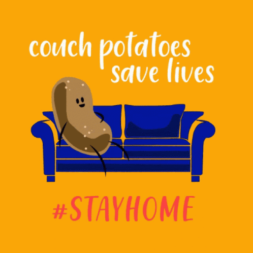 Couch Potato Happy Quarantine GIF
