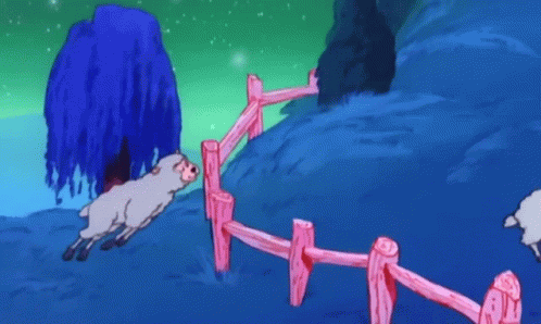 Count Sheep Counting To Sleep GIF