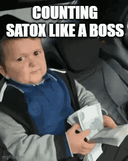 Counting Satox Like A Boss Gm Satox Fam GIF