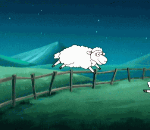 Counting Sheep Cant Sleep GIF