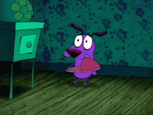 Courage The Cowardly Dog Slipper GIF