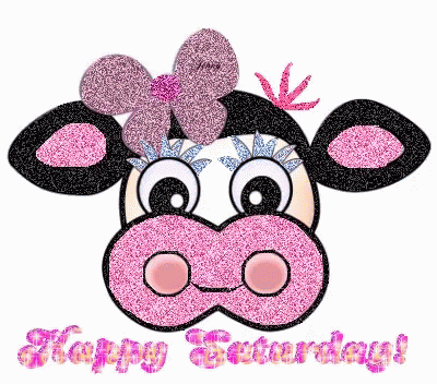 Cow Happy Saturday GIF