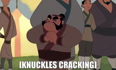 Cracking Knuckles Mulan GIF