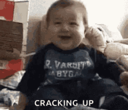 Cracking Up Baby GIF