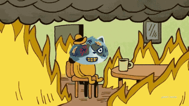 Crankycritters This Is Fine GIF