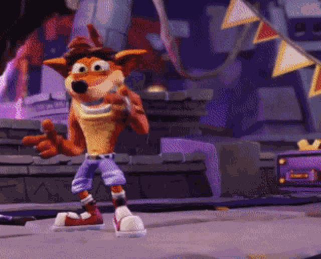 Crash Bandicoot Moonwalk GIF