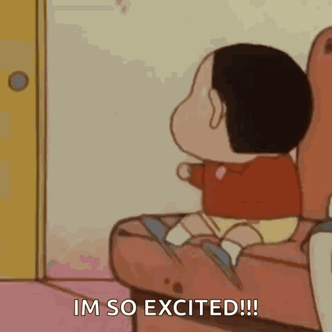 Crayon Excited Shinchan Excited GIF