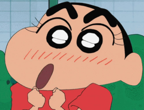 Crayon Shin Chan Blushing GIF