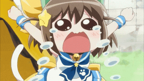 Crying Cagil Catgirl GIF