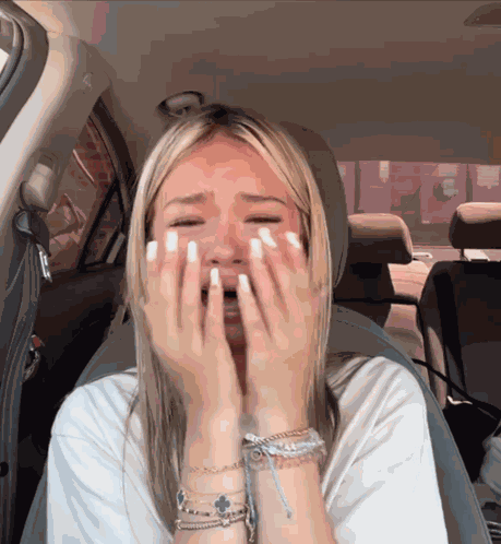Crying Girl Crying Nails GIF